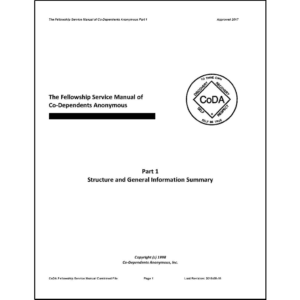 Fellowship Service Manual (CoDA Organization & Procedures)
